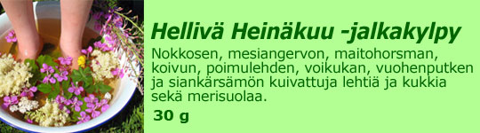 Helliv&auml; Hein&auml;kuu -jalkakylpy